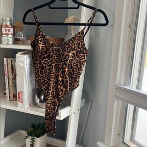 Leopard Print Women's Bodysuit